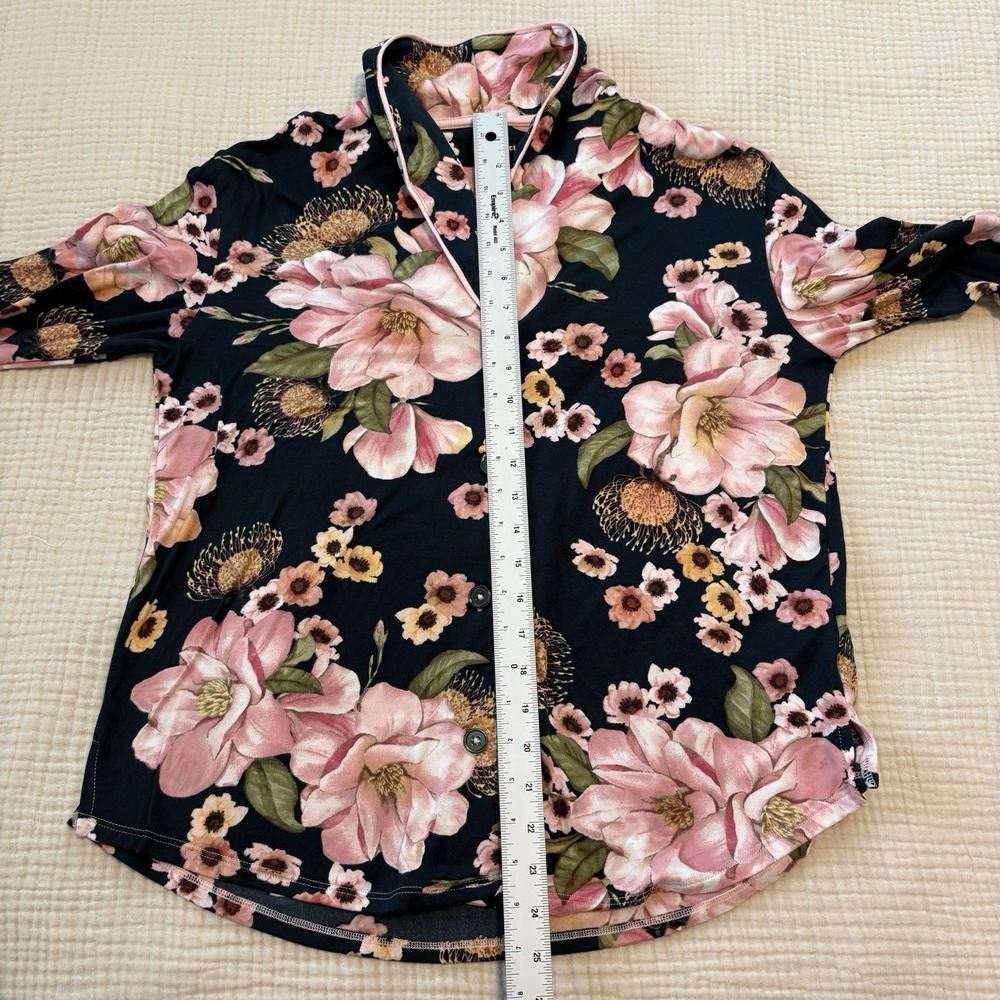 Room Service Womens 2-Piece Pajama Set Medium Floral long Sleeve Sleepwear - Picture 9 of 12